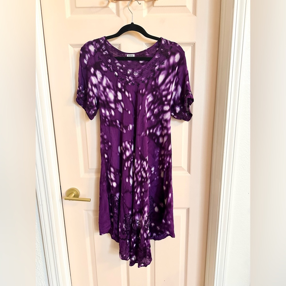 Purple tie dye Asha dress